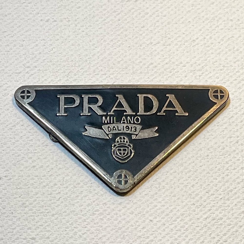 Prada Logo Triangle Metal Jewelry Supply